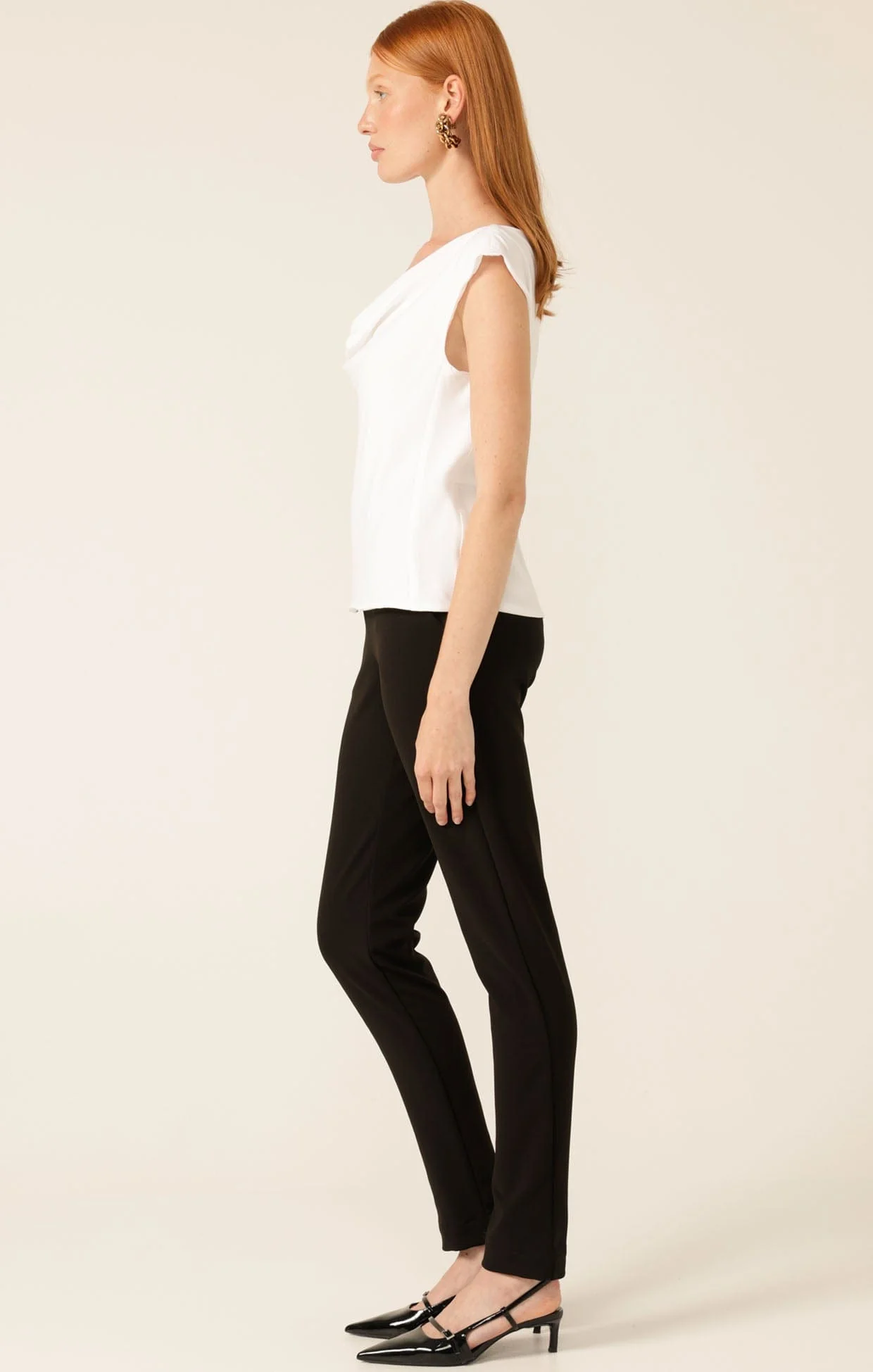 COWL BIAS TOP IN WHITE - Image 7