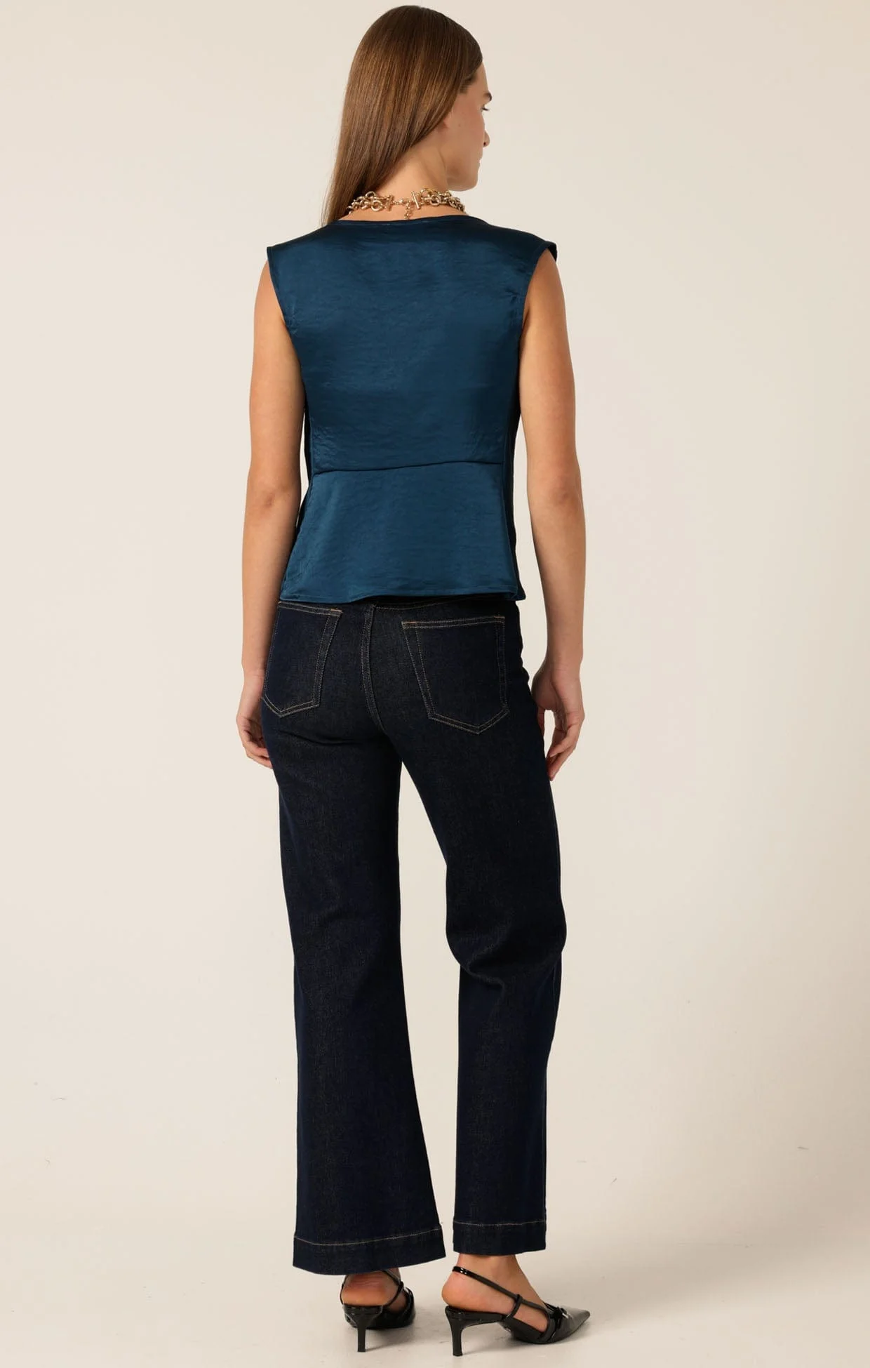 LUXE COWL BIAS TOP STEELE BLUE - Image 6