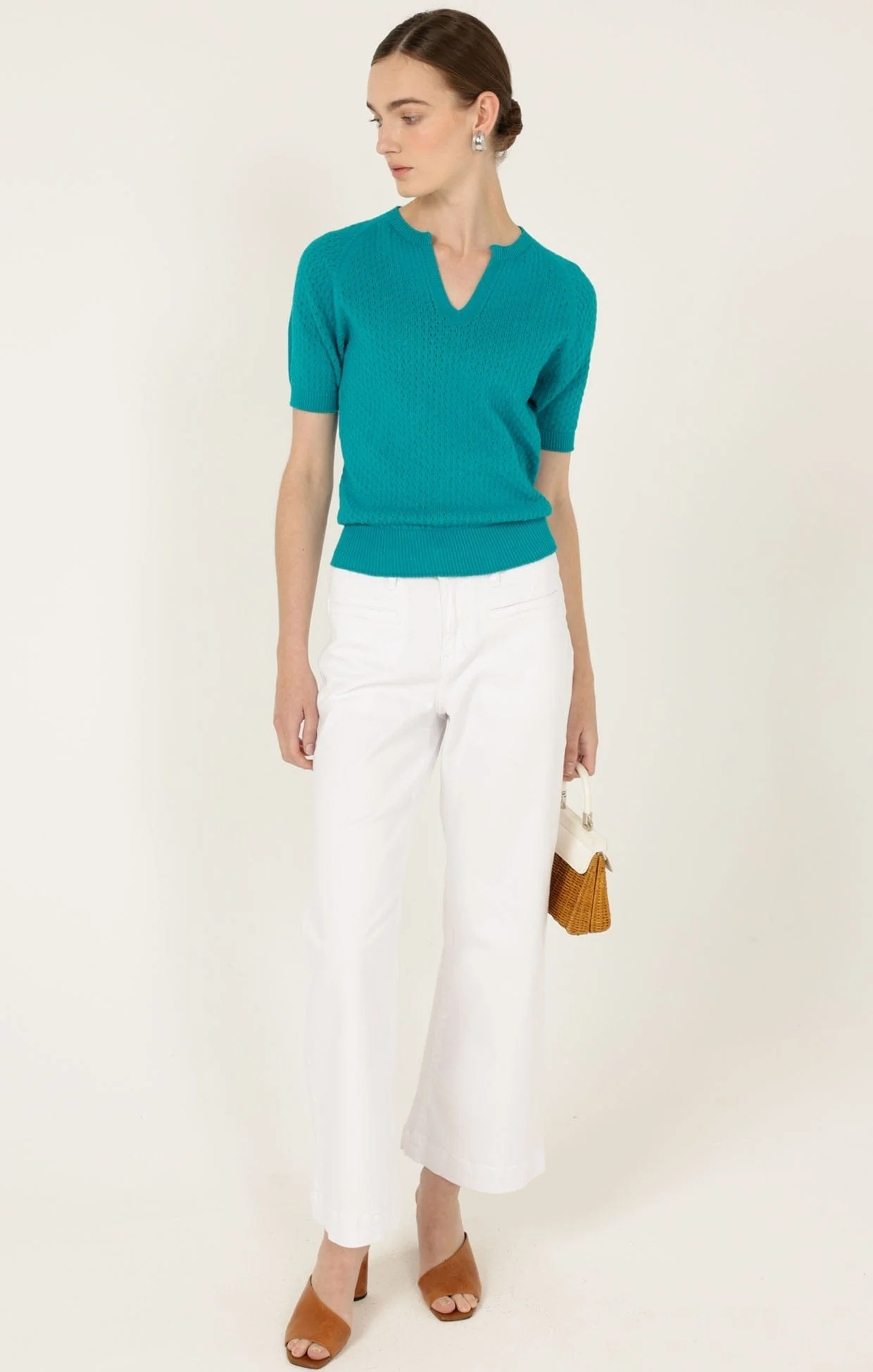 FREYA WIDE LEG JEAN IN WHITE - Image 3
