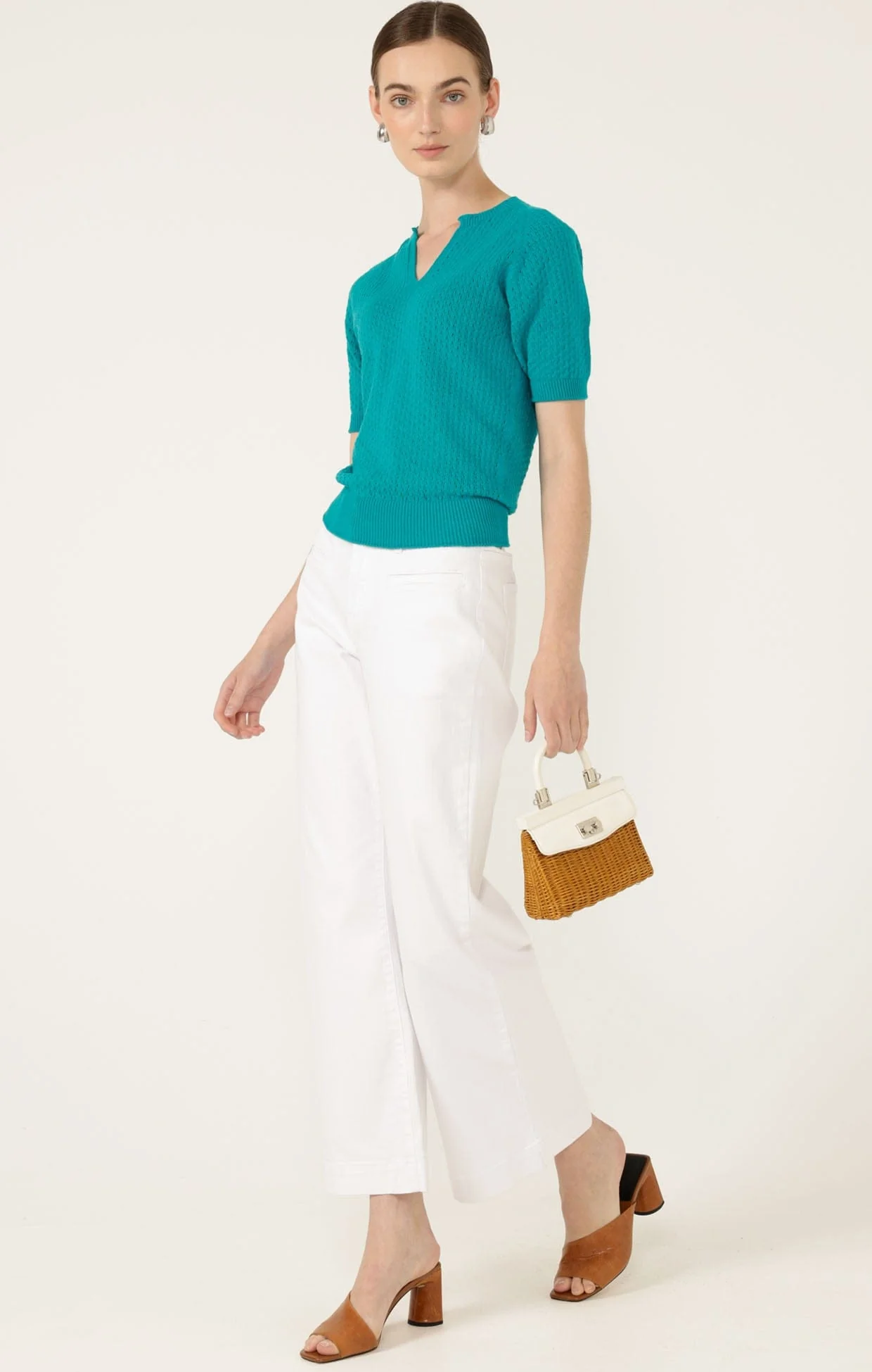 FREYA WIDE LEG JEAN IN WHITE - Image 4