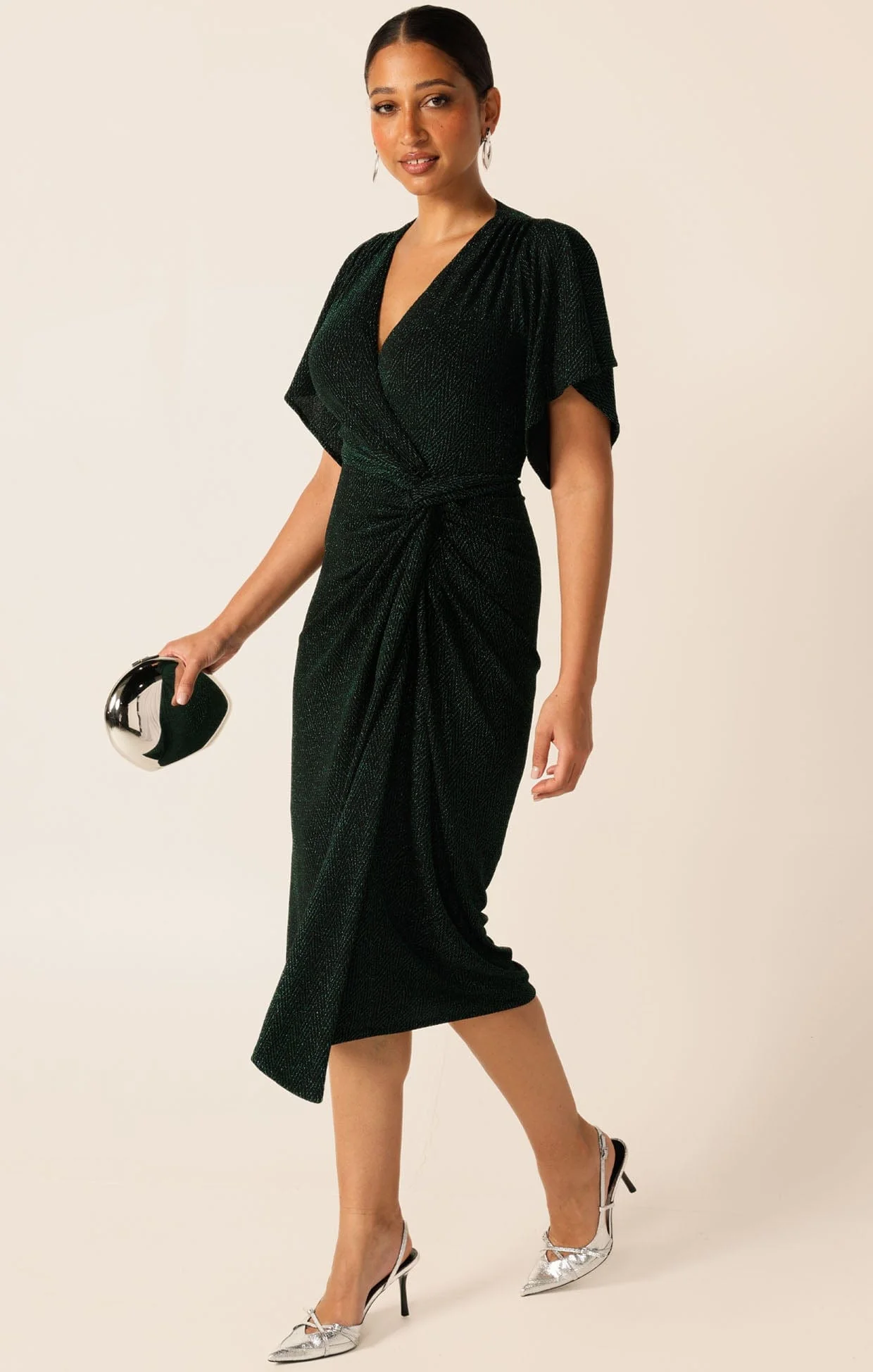 THE EMPORIUM DRESS IN EMERALD - Image 6